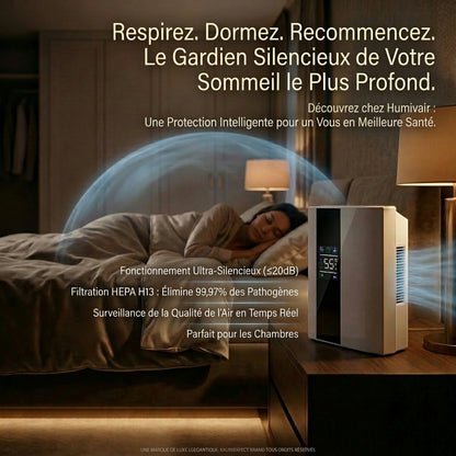 Déshumidificateur et Purificateur d'Air Intelligent 2-en-1 –  Silencieux