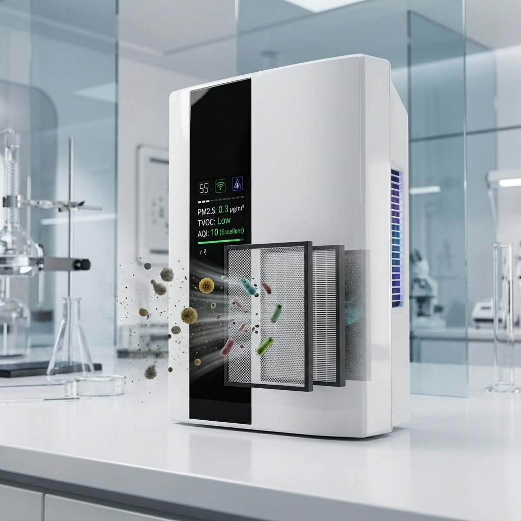 Déshumidificateur et Purificateur d'Air Intelligent 2-en-1 –  Silencieux